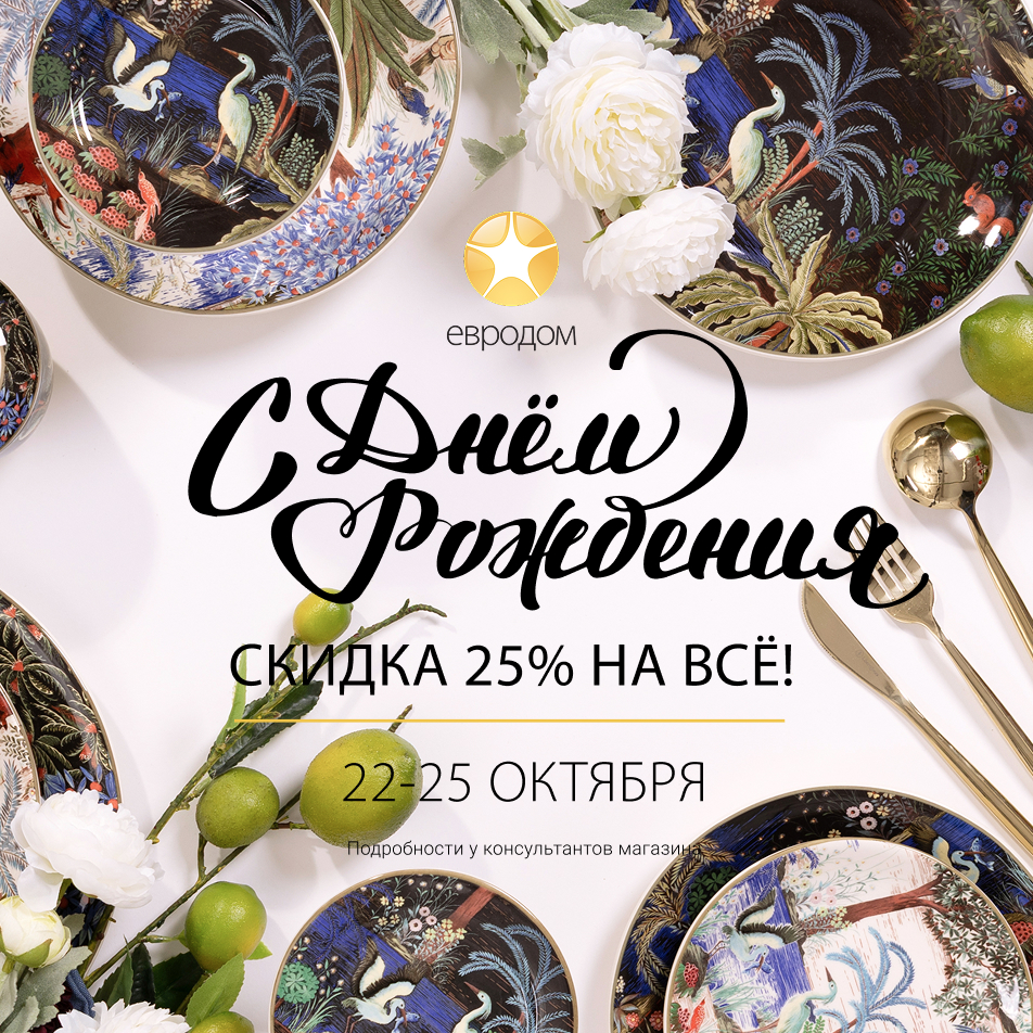 День рождения сети магазинов Евродом